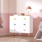 Comodini moderni con cassetti dal design colorato, cassettiere in legno per bambini, cassettiere per camera da letto, cameretta per bambini