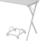 Scrivania a L Minimalista 62IN con Gambe Incrociate, Scrivania per Computer con Ampio Piano di Lavoro, Scrivania per Camera da Letto, Soggiorno, Ufficio