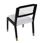 Set di 2 sedie da pranzo, sedie d'accento moderne in stile rustico con schienale in rattan e gambe in legno di gomma - ModernLuxe