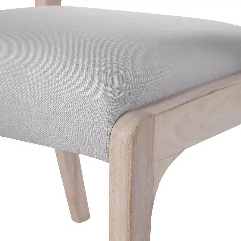 Set di 2 sedie da pranzo, sedie d'accento moderne in stile rustico con schienale in rattan e gambe in legno di gomma - ModernLuxe