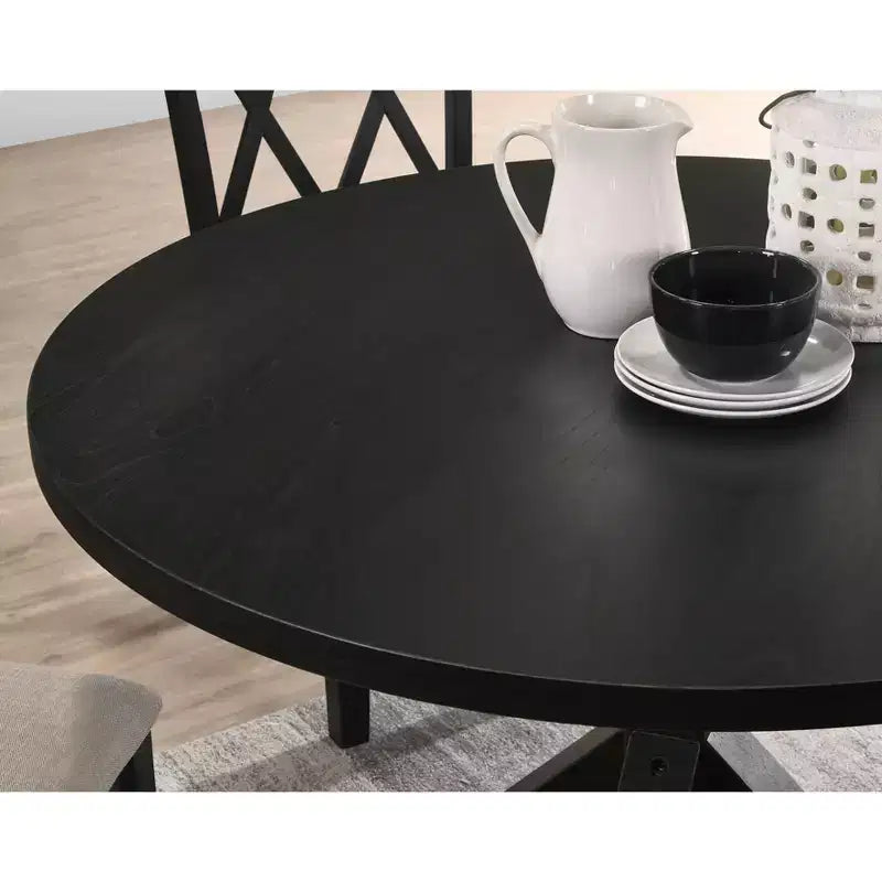 Tavolo da pranzo moderno da 47 pollici con piedistallo a croce per 4 persone, tavolo piccolo con piano pesante, tavolo da pranzo per sala da pranzo, soggiorno