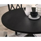 Tavolo da pranzo moderno da 47 pollici con piedistallo a croce per 4 persone, tavolo piccolo con piano pesante, tavolo da pranzo per sala da pranzo, soggiorno