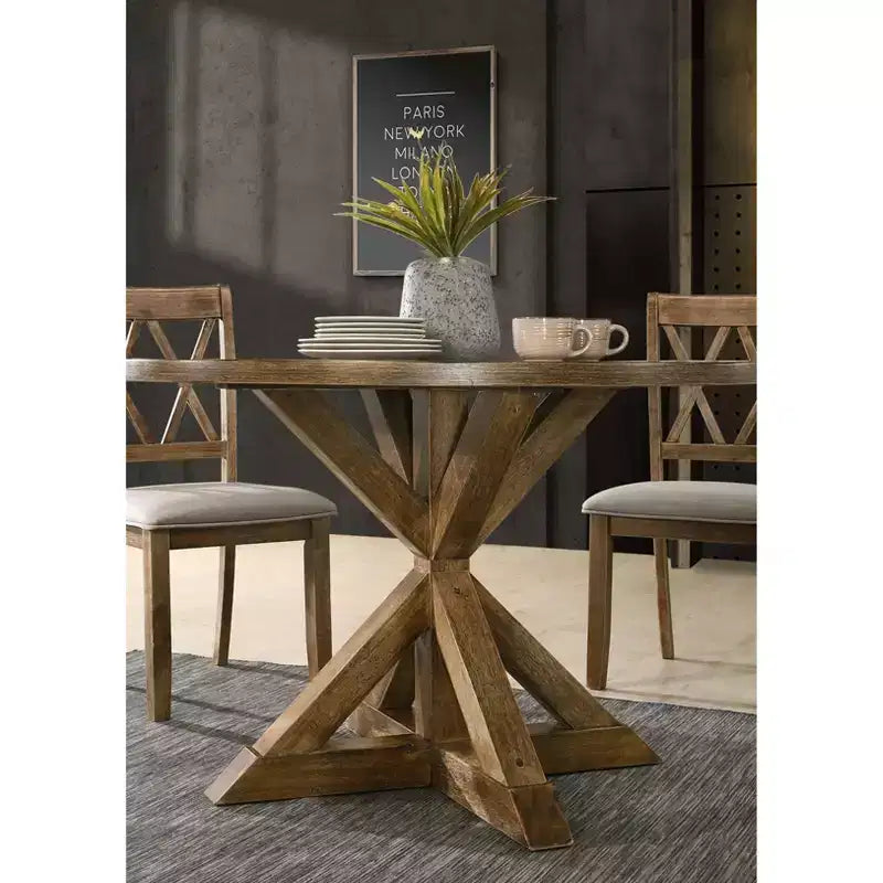 Tavolo da pranzo moderno da 47 pollici con piedistallo a croce per 4 persone, tavolo piccolo con piano pesante, tavolo da pranzo per sala da pranzo, soggiorno