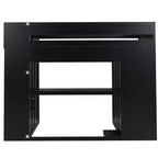 Letto a soppalco da gaming per ragazzi/adulti, per materassi singoli/matrimoniali, con scrivania, contenitore e luci a LED, struttura in legno, nero - ModernLuxe