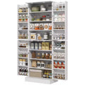 65 Kitchen Cabinet, Kitchen Pantry Cabinet with 4 Doors and 16 Door Shelves for Dining Room
