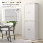 65 mobiletti da cucina, mobile dispensa da cucina con 4 ante e 16 ripiani interni per sala da pranzo