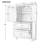 Mobile da bagno con due ante e cassetti, ripiano regolabile, in MDF, nero
