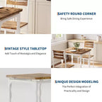 Set da pranzo per 2, Tavolo e sedie compatti da 3 pezzi, Seduta ergonomica confortevole, Ideale per piccoli spazi, cucine, appartamenti