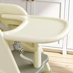 Sedia da pranzo multifunzione, sedia per bambini con cinture di sicurezza e un grande piatto estraibile