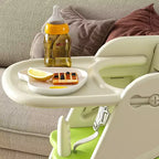 Sedia da pranzo multifunzione, sedia per bambini con cinture di sicurezza e un grande piatto estraibile