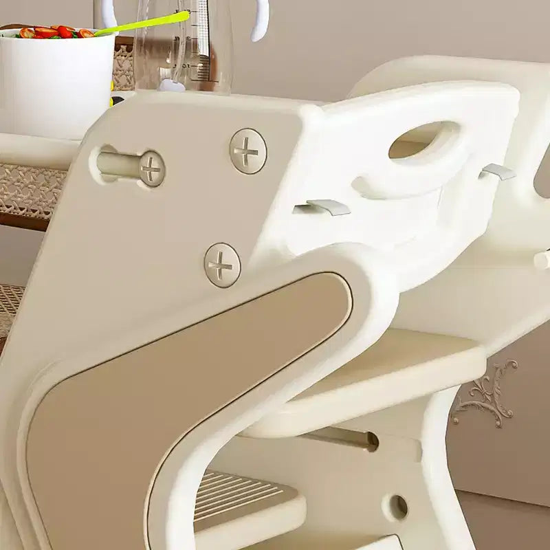Sedia da pranzo multifunzione, sedia per bambini con cinture di sicurezza e un grande piatto estraibile