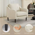 Poltrona accent mid-century, sedie moderne e comode per soggiorno, poltrona imbottita, sedia laterale comoda, per camera da letto e soggiorno