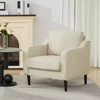Mid-Century Accent Chair, Modern Comfy Living Room Chairs, Upholstered Arm Chair, Comfy Single Sofa Side Chair, for Bedroom Living Room