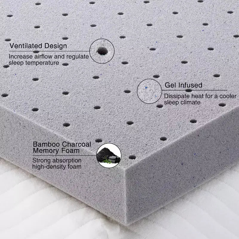 Materasso in memory foam rinfrescante matrimoniale/king size con gel foam, materasso pieghevole per alleviare la pressione per casa, hotel