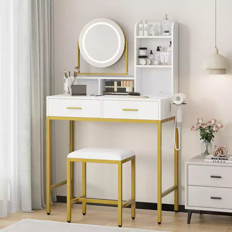 Moderna Toeletta con Specchio Girevole Regolabile
