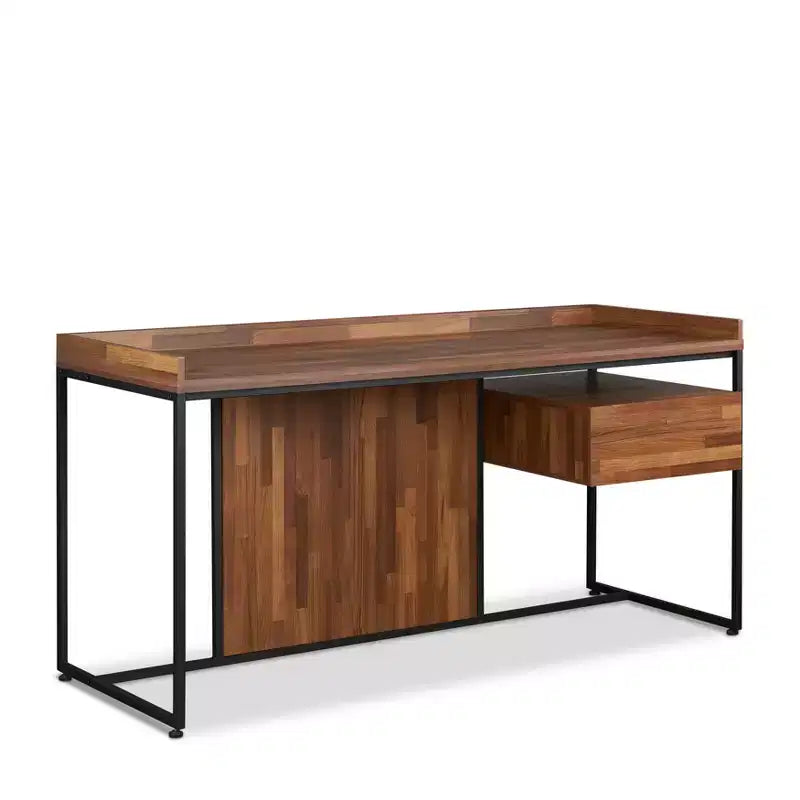 Scrivania rettangolare in metallo e legno Pampas Modern