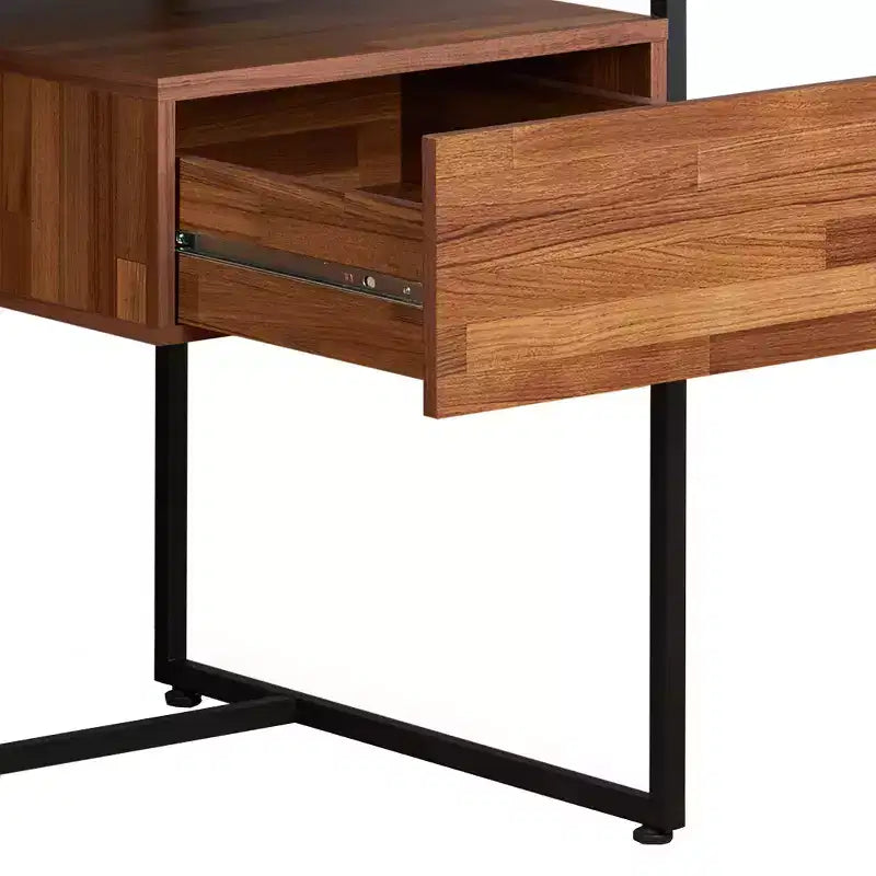 Scrivania rettangolare in metallo e legno Pampas Modern