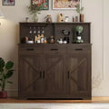 GustoWave Farmhouse Microwave Oven Buffet Cabinet, Wood Coffee Bar Cabinet for Kitchen, Versatile Storage Unit, Easy Assembly