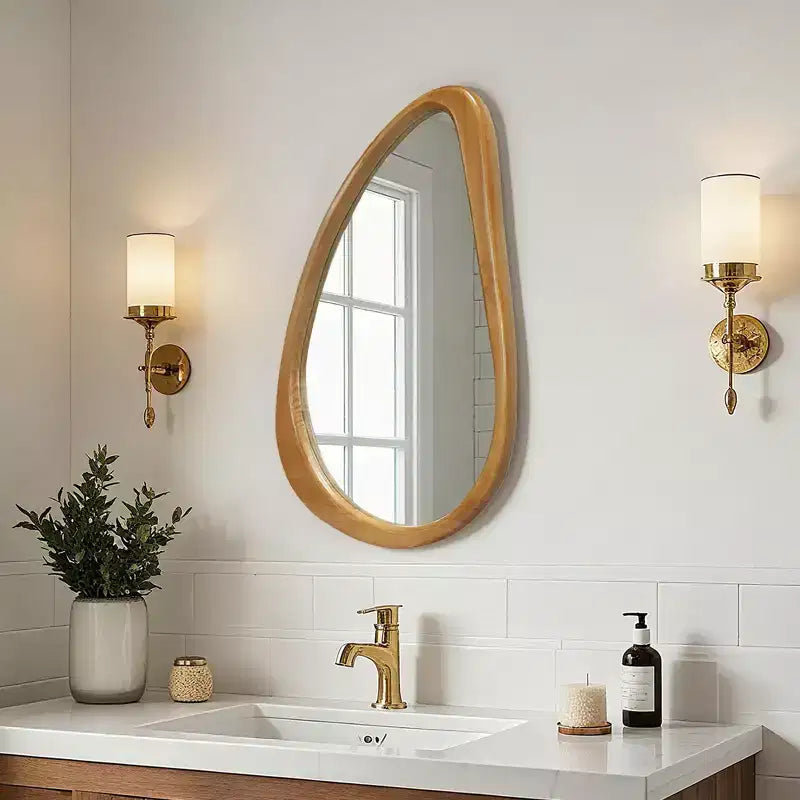 Specchio da parete decorativo moderno irregolare per ingresso, bagno, grande specchio da toilette per l'arredamento di casa, camera da letto, soggiorno