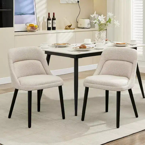 2-Piece Set Metal Dining Chairs, Farmhouse Style Restaurant Chairs with Woven Mesh Backrest and Sturdy Metal Frame, Suitable for Kitchen