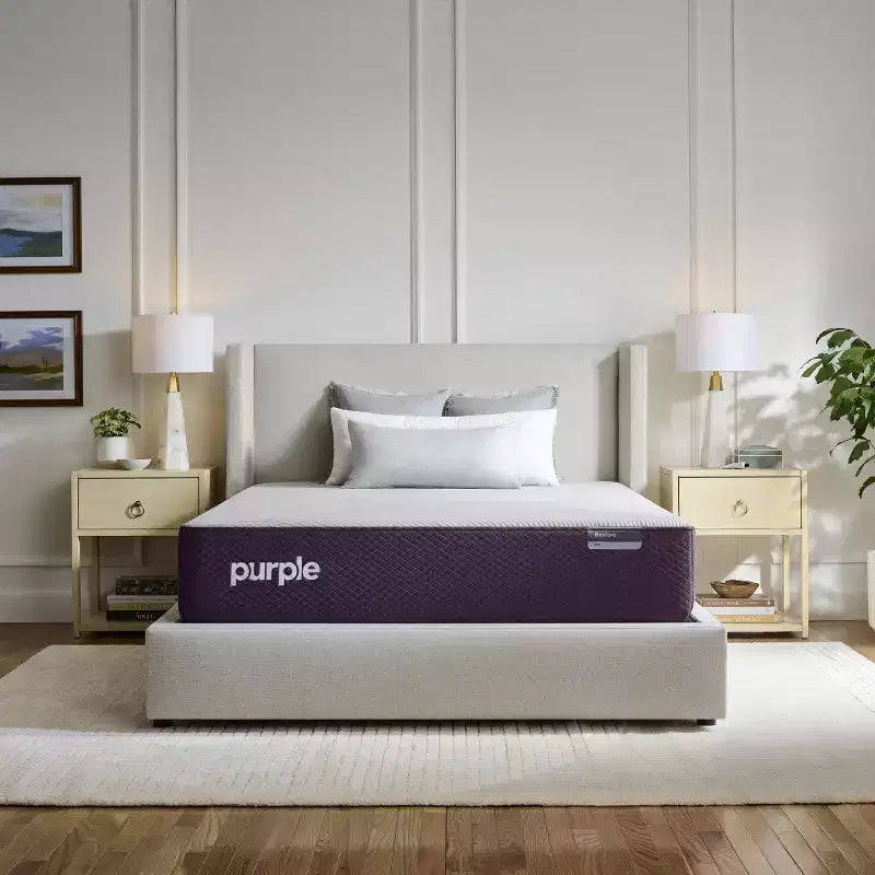 Purple Restore Hybrid Mattress Firm with GelFlex Grid and Coil System, Grey, Twin XL