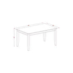 Set Sala da Pranzo Vittoriana - Tavolo Rettangolare e Sedie 7 Pezzi - Elegante Arredamento in Legno per la Casa
