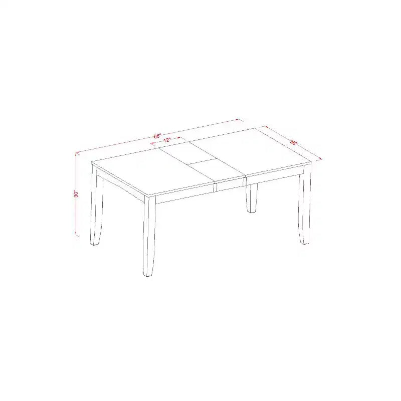 Set da pranzo 6 pezzi – Tavolo rettangolare, 4 sedie e panca – Set da cucina