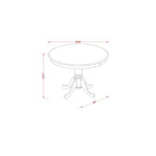 Set tavolo da pranzo rotondo per cucina - Tavolo piccolo con 4 sedie - Finitura color cappuccino