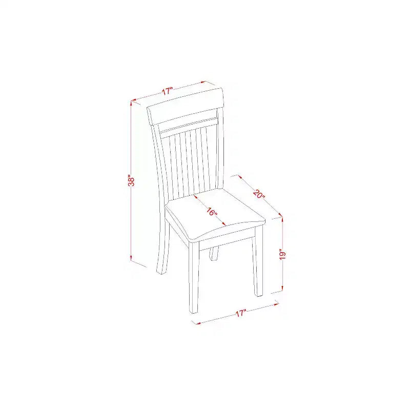 Set tavolo da pranzo rotondo per cucina - Tavolo piccolo con 4 sedie - Finitura color cappuccino