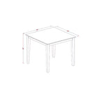 Set da pranzo 3 pezzi - Tavolo quadrato da cucina e 2 sedie Parsons - Finitura mogano