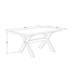 Tavolo da pranzo HomeStock 5 pezzi con piano in legno massello finitura rovere naturale e 4 sedie Parson