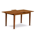 Kitchen Table Set with Chairs - Dining Room Table Set, Expandable, Saddle Brown Finish