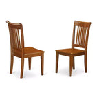 Set da tavolo da cucina con sedie - Set da tavolo da pranzo, allungabile, finitura marrone sella