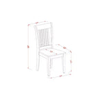 Set da tavolo da cucina con sedie - Set da tavolo da pranzo, allungabile, finitura marrone sella