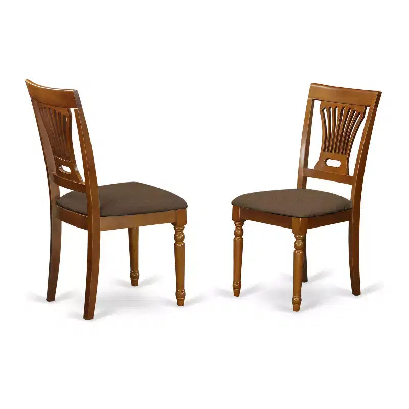 Tavolo da Pranzo 3 Pezzi con Piano in Legno Massello Finitura Marrone Sella