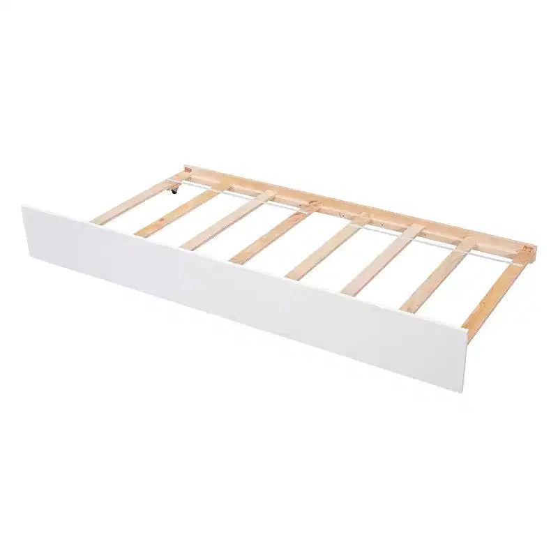 Letto singolo Luxystar con letto estraibile, testiera e pediera per camera da letto e camera degli ospiti