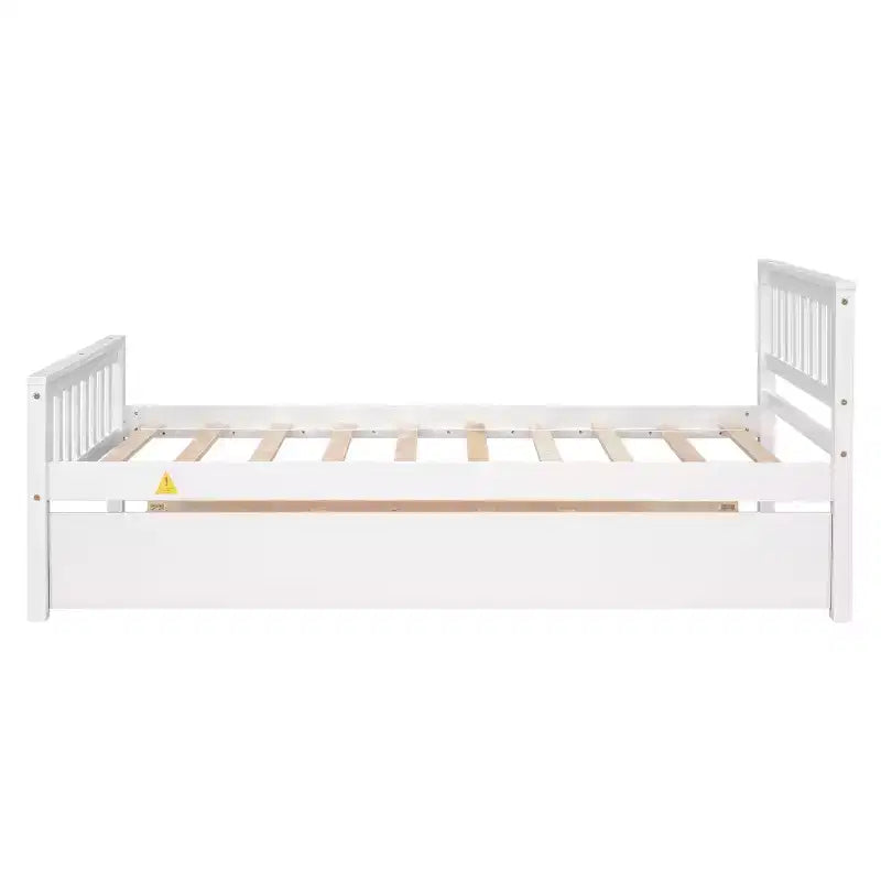 Letto singolo Luxystar con letto estraibile, testiera e pediera per camera da letto e camera degli ospiti