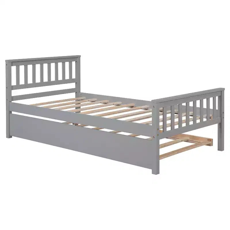 Letto singolo Luxystar con letto estraibile, testiera e pediera per camera da letto e camera degli ospiti