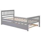 Letto singolo Luxystar con letto estraibile, testiera e pediera per camera da letto e camera degli ospiti