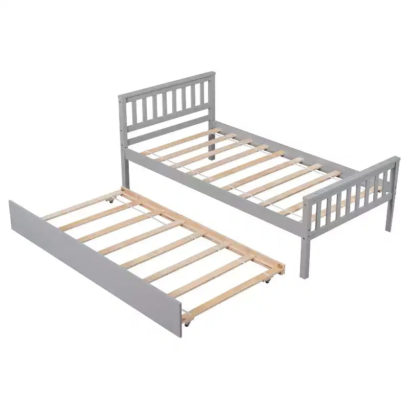 Letto singolo Luxystar con letto estraibile, testiera e pediera per camera da letto e camera degli ospiti
