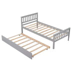 Letto singolo Luxystar con letto estraibile, testiera e pediera per camera da letto e camera degli ospiti