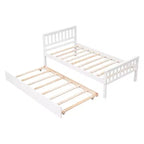 Letto singolo Luxystar con letto estraibile, testiera e pediera per camera da letto e camera degli ospiti