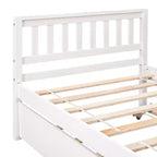 Letto singolo Luxystar con letto estraibile, testiera e pediera per camera da letto e camera degli ospiti