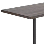 Piano del Tavolo Rettangolare per Interni Commerciali in Legno Massello Bennett di Flash Furniture con Base a X in Ghisa Antiruggine ad Altezza Bar 23.5 x 29.5