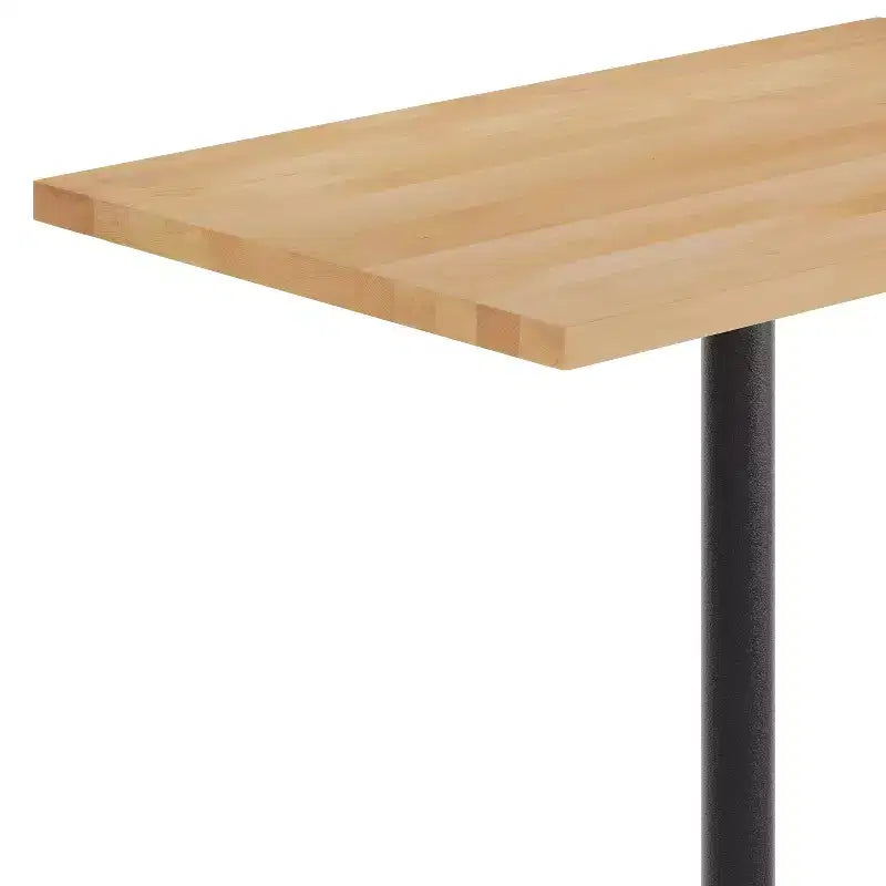Piano del Tavolo Rettangolare per Interni Commerciali in Legno Massello Bennett di Flash Furniture con Base a X in Ghisa Antiruggine ad Altezza Bar 23.5 x 29.5
