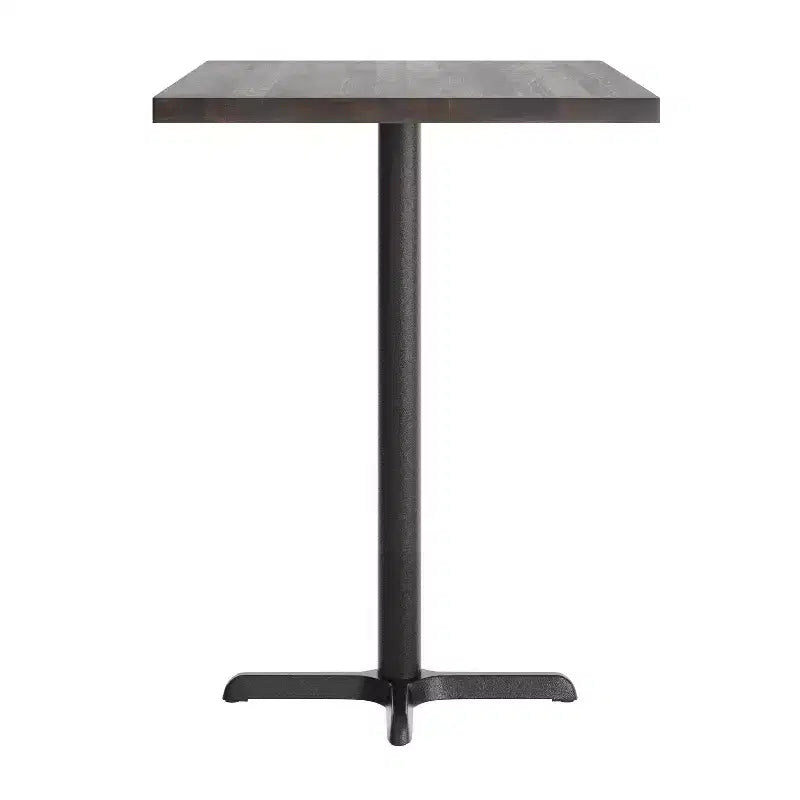 Piano del Tavolo Rettangolare per Interni Commerciali in Legno Massello Bennett di Flash Furniture con Base a X in Ghisa Antiruggine ad Altezza Bar 23.5 x 29.5