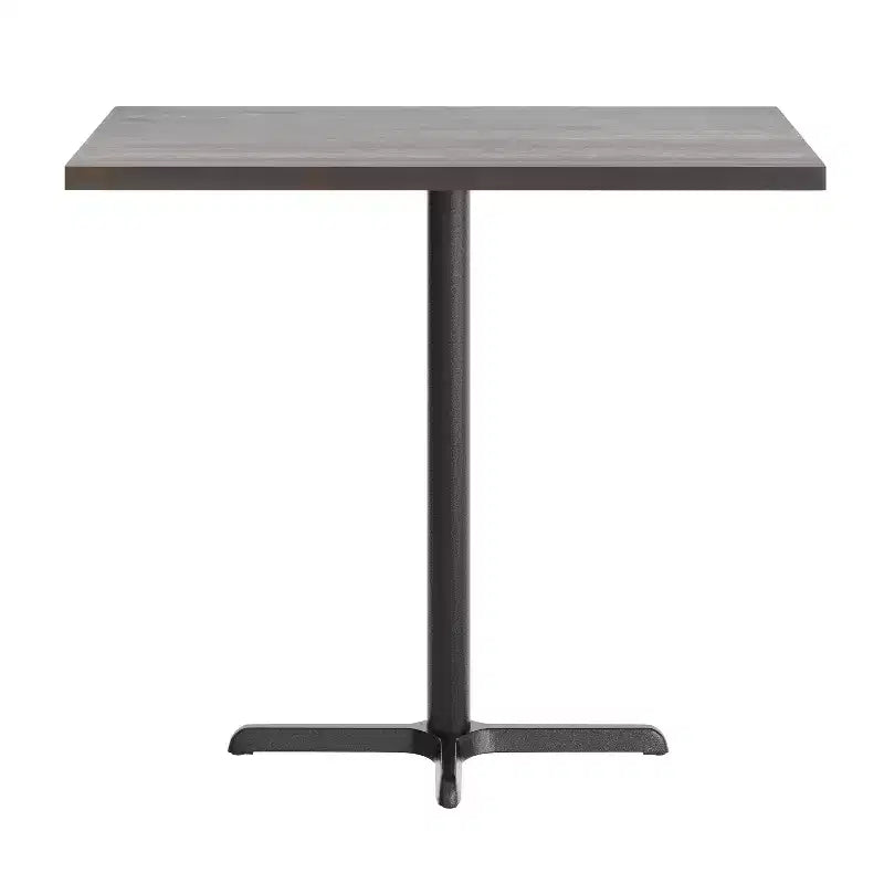 Piano del Tavolo Rettangolare per Interni Commerciali in Legno Massello Bennett di Flash Furniture con Base a X in Ghisa Antiruggine ad Altezza Bar 23.5 x 29.5