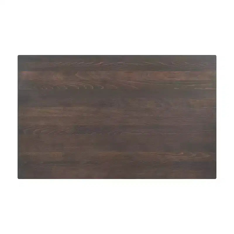 Piano del Tavolo Rettangolare per Interni Commerciali in Legno Massello Bennett di Flash Furniture con Base a X in Ghisa Antiruggine ad Altezza Bar 23.5 x 29.5