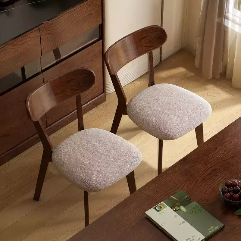 Sedie da Pranzo Moderne con Seduta Imbottita, Sedie da Cucina in Legno Massello, Sedie Accent Senza Braccioli per Sala da Pranzo o Soggiorno-Panipeachy