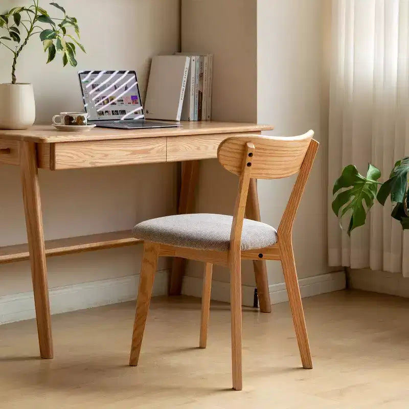Sedie da Pranzo Moderne con Seduta Imbottita, Sedie da Cucina in Legno Massello, Sedie Accent Senza Braccioli per Sala da Pranzo o Soggiorno-Panipeachy